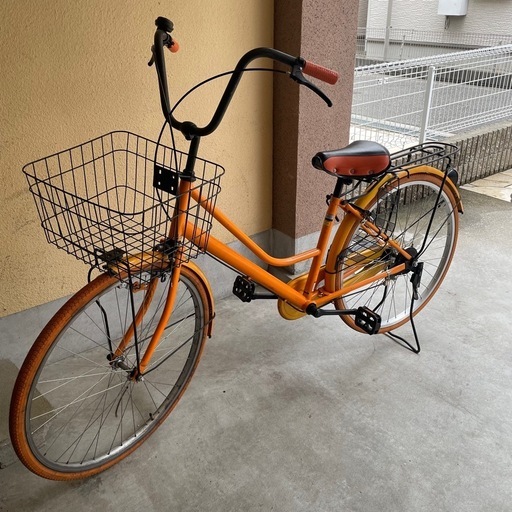 自転車　かまきり　オレンジ