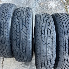 13インチ pcd100 鉄ホイール タイヤ付き 軽自動車の画像