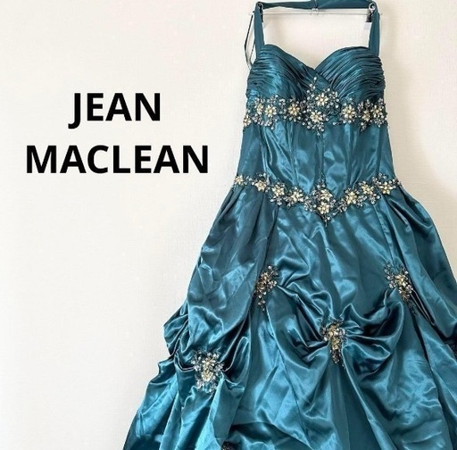 美品　可愛い❣️JEAN MACLEAN ドレス　舞踏会　パーティ　結婚式　ビジュ　13号　青