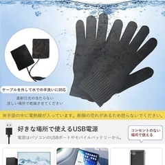 電熱グローブ ヒーターグローブ 防寒グローブ USB給電 手袋 インナーグローブ 滑り止め メンズ レディース 電熱手袋 防寒 保温 スキー スノボ スポーツ 登山 アウトドア 釣り 電熱手袋 男女兼用の画像