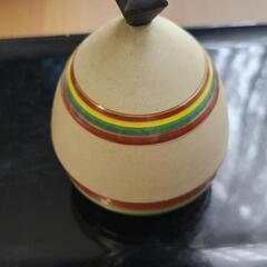 佐世保独楽の形の陶器の小物入れの画像