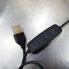 【恵庭】☆中古品☆LEDリングライト グリーンハウス 調光 USB接続 動作品 PayPay支払いOK！の画像