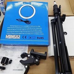 【恵庭】☆中古品☆LEDリングライト グリーンハウス 調光 USB接続 動作品 PayPay支払いOK！の画像