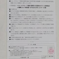 ベルーナ(提携)施設 優待割引券 2枚 全国郵送OKの画像