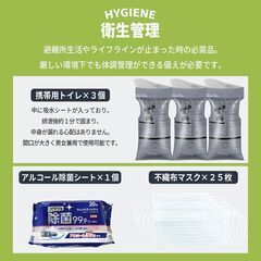 防災セット　防災用品　車載用 　非常持ち出し袋　2人用の画像