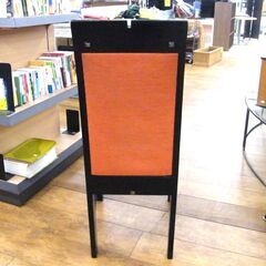 チェア 椅子 オレンジ×ブラック イス ダイニングチェア ハイバックチェア 札幌市 厚別区の画像