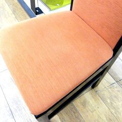 チェア 椅子 オレンジ×ブラック イス ダイニングチェア ハイバックチェア 札幌市 厚別区の画像