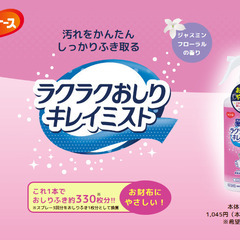 新品  ラクラクおしりキレイミスト＆ニベア リップクリームの画像