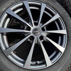 【美品 バリ山‼︎】ブリザック VRX 215/60R17 スタッドレス＋アルミホイール４本セット アルファード ヴェルファイア エスティマ等の画像