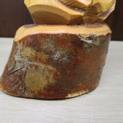 北海木工芸社 熊の木彫り 置物 こけし くま 工芸品 民芸品 北海道 高さ25㎝ 木彫り 苫小牧西店の画像