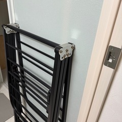ブラック 物干しスタンド 折り畳み式 の画像