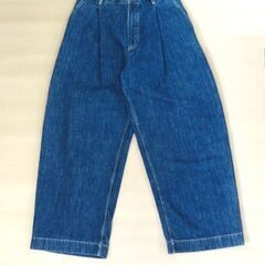 STUDIO NICHOLSON Sサイズ タック入り ワイドデニムパンツ スタジオ