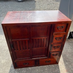 箪笥 民芸箪笥 和箪笥 和タンス アンティーク 両面式 茶箪笥 昭和