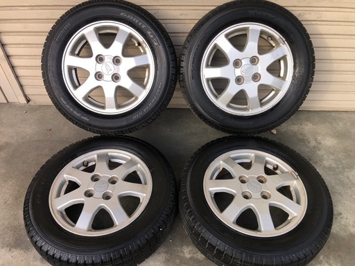 冬タイヤ ★ 165/70R14 ★ ダイハツ純正アルミ付き ★ 深溝!バリ山!国産スタッドレス 4本組 ★ タント ムーヴ コペン ミラ