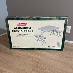【未使用品】Coleman アルミ ピッニックテーブル キャンプ BBQの画像