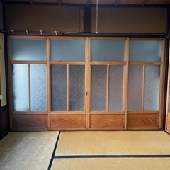 1アンティーク建具　ガラス戸　昭和レトロ　