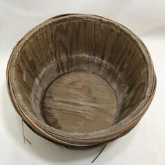 樽 空樽 木製 アンティーク 当時物 レトロ 直径約36cm 高さ約33cm ★K2884Zの画像