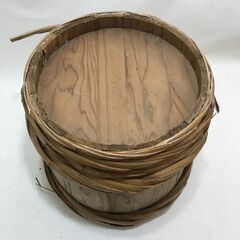 樽 空樽 木製 アンティーク 当時物 レトロ 直径約36cm 高さ約33cm ★K2884Zの画像