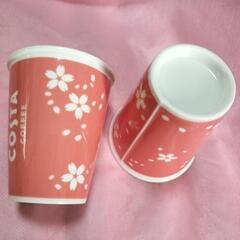 コスタ　桜のピンクカップ2個セット　新品の画像