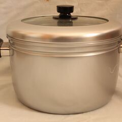 アルミ製　両手鍋　蒸し器付きの画像