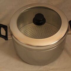 アルミ製　両手鍋　蒸し器付き
