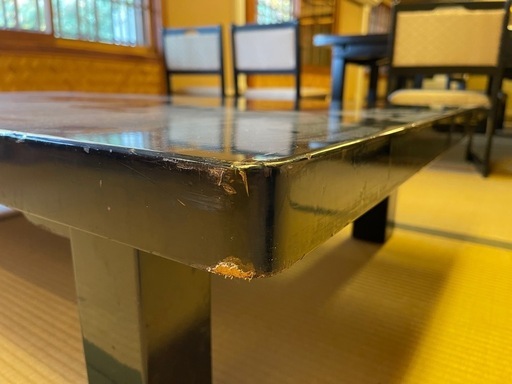 輪島塗　座敷机　ローテーブル　黒色