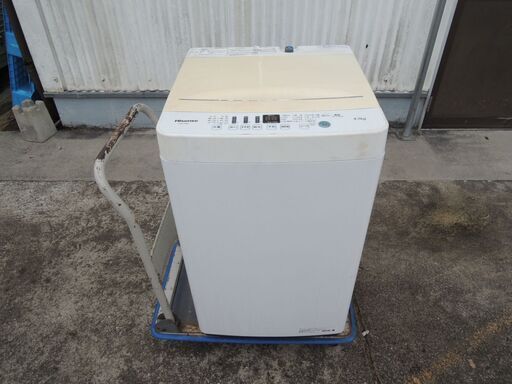 ◇Hisense 全自動電気洗濯機 HW-T45D 4.5Kg 2020年製 ホワイト 動作品/2044