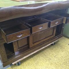 ●民芸家具 4人掛け 囲炉裏テーブル 唐木 鉄刀木（タガヤサン）高級家具の画像