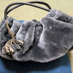 未使用　エコファー　バック　グレーの画像