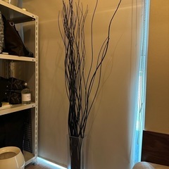 IKEA イケアガラス製花瓶？プラントベースと枝のオブジェ