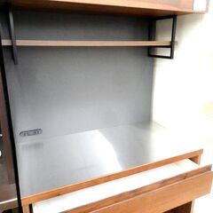 unico / ウニコ キッチンボード DIX(ディクス) W800 ステンレス天板 ウールナット×アイアン 札幌市清田区の画像