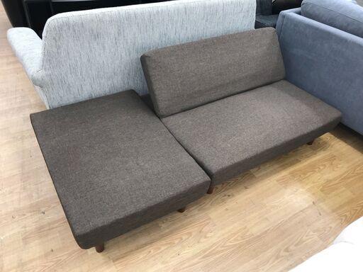 ★ジモティ割あり★  ソファーベッド ブラウン H62×W157×D83 クリーニング済み KJ7404
