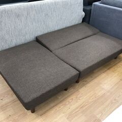 ★ジモティ割あり★  ソファーベッド ブラウン H62×W157×D83 クリーニング済み KJ7404の画像