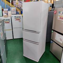 【愛品倶楽部柏店】 三菱 (MITSUBISHI) 2022年製 272L 3ドア 冷凍冷蔵庫 MR-CX27H-W 野菜室が真ん中 マットホワイト