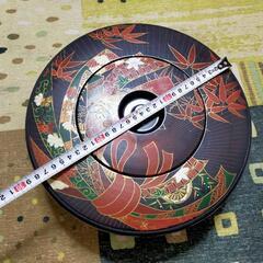 手巻き寿しチラシ寿司　重箱/寿司桶 二段〈取り皿4枚付き〉蓋付きの画像