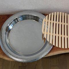 【未使用】料亭風？ステンレス製鍋用トレーの画像