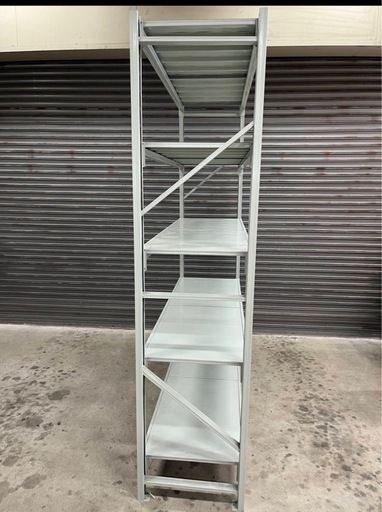 新品未使用スチールラック 業務用 5段 高さ250cm 耐荷重300kg/段