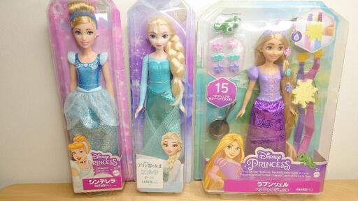 マテル ディズニープリンセス  ラプンツェル エルサ シンデレラ