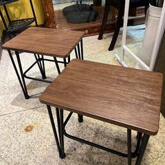 《売約済み》【池上店】ニトリ NITORI 4人掛け ダイニングセット ダイニングテーブルセット コンパクト ヴィンテージテイスト　ダイニングテーブル ダイニングチェア スツール 食卓 5点セット 4Pの画像