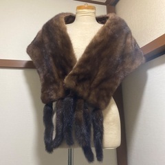 本毛皮　高級ミンクの毛皮ショール