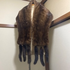 本毛皮　高級ミンクの毛皮ショールの画像