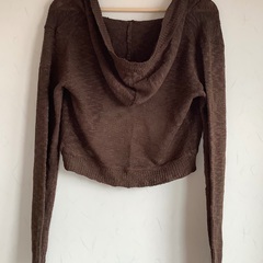 【美品Used！】アウター　カーディガン　ニット　フード付き Mサイズ　軽量　かるふわの画像