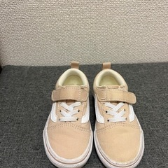 VANS　ベージュ　キッズ　子供スニーカー　14㎝の画像