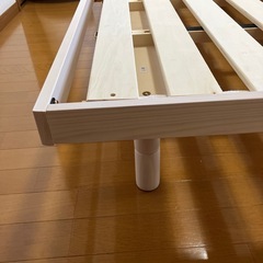 すのこベッドシングル白