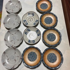 暁山窯の小皿11枚　
