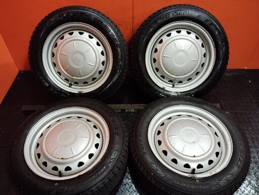 【TOYO GIZ2 175/65R15】スタッドレス【JECT スチールホイール 15インチ 6J4HPCD100/114.3】ハブ径68mm 23年製 バリ溝　(VTO031)