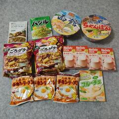 お譲り先決定グラノーラ、カップ麺、飲料