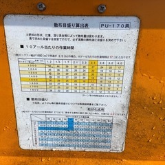 肥料散布機 タイショー TAISHO PU-170 NEWグランドソワー 中古 作動確認済み 配送可の画像