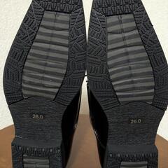 ほぼ新品☆防滑☆ミラージュ　プレーントゥ　黒　26.0cm　外羽根　ビジネスシューズ　雪道の画像