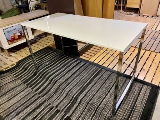 【美品】✨パソコンデスク ゲーミングデスク  ホワイト100-DESK039W